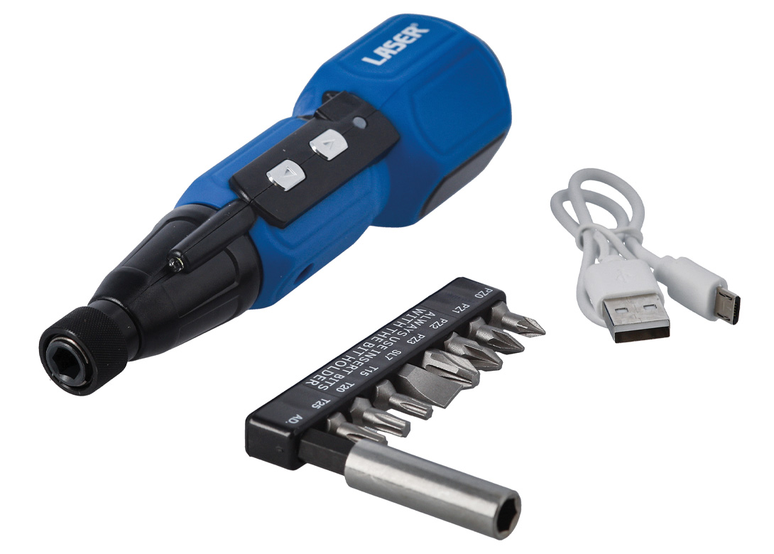 Compact outlet electric screwdriver